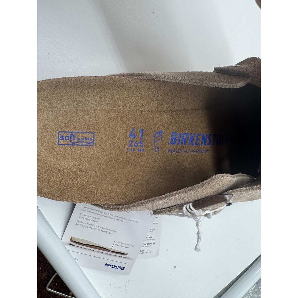 Women’s Suede Slip-On Clog in Taupe - Picture 4 of 4